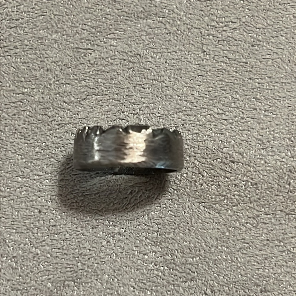 925 brushed Sterling silver cliff ring